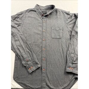 Obey Shirt Mens Size XL Gray Flannel Button Down Long Sleeve Casual